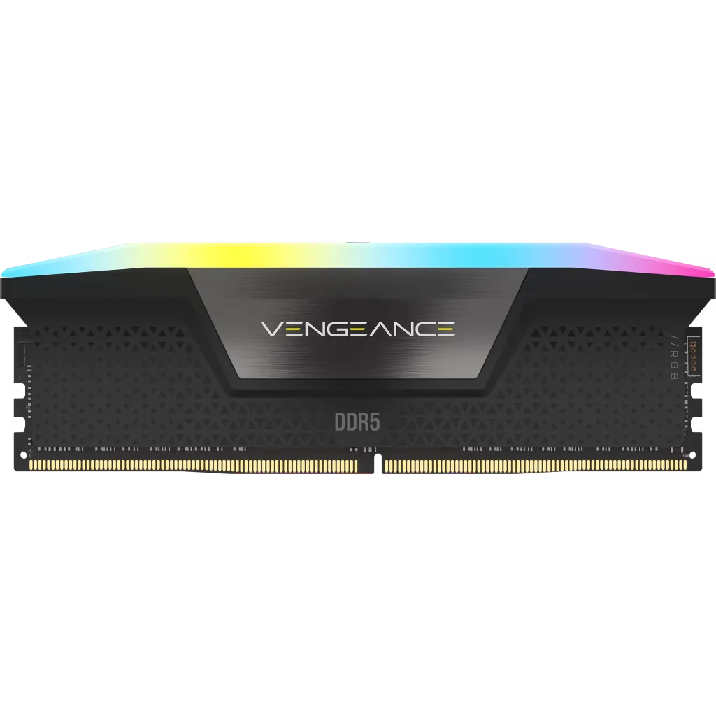 Corsair VENGEANCE RGB 96GB (2x48GB) DDR5 DRAM 6400MT/s CL32 Memory Kit, DIMM, 288 Pin, Overclock PMIC, Intel 700 Series (13th Gen Intel Core CPUs) Black | CMH96GX5M2B6400C32