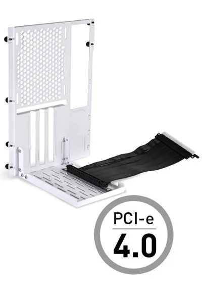 Lian Li O11D MINI/O11 AIR MINI VERTICAL BRACKET KIT 200mm long PCIe Gen4 x16 riser cable, Allows showing graphic card with simple installation and different configurations.| O11DMINI-1W-4