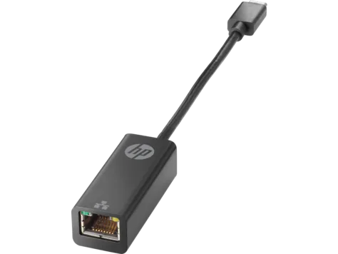 HP USB Type C to RJ45 Adapter, Black | SPS-HP USB-C to RJ45 Adapter, FD