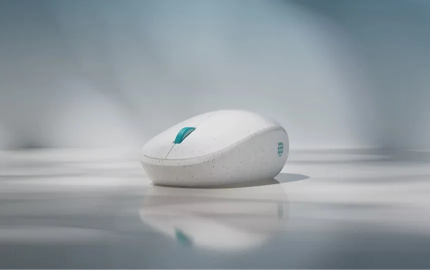 Microsoft Ocean Plastic Bluetooth Mouse, 4 buttons, 2.4 GHz frequency range, Battery life Up to 12 months, Materials: Shell made with 20% recycled ocean plastic Seashell Color,  | I38-00009