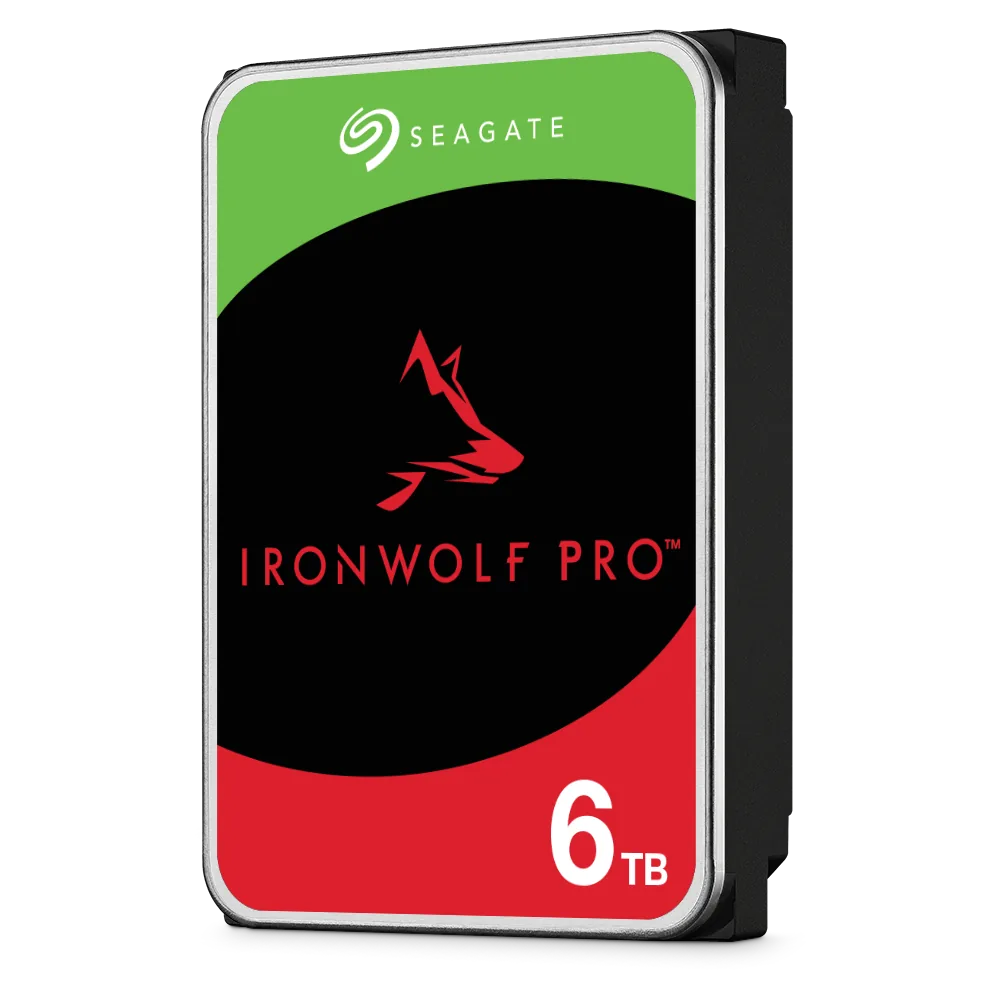 Seagate 6TB IronWolf Pro NAS Hard Drive (HDD), SATA 6Gb/s, 2000000 hrs MTBF, 256MB Cache (MB), 70/40Gs Shock, Operating 2ms  | ST6000NT001