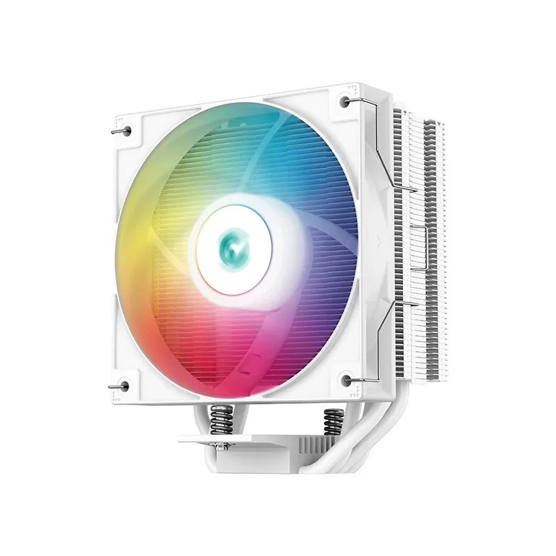 DeepCool AG400 WH ARGB Single Tower 120mm CPU Cooler, 2000 RPM Fan Speed, 75.89 CFM Airflow, ARGB LED, 3.36W Power, 31.6 DB(A) Fan Noise, LGA1700/1200/AM5/AM4 White | R-AG400-WHANMC-G-2