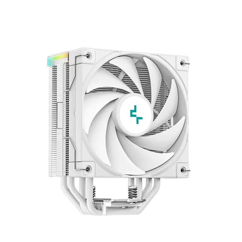 DeepCool AK400 DIGITAL WH Single-Tower CPU Air Cooler, 120mm FDB PWM Fan, 1850 RPM Speed & 68.99 CFM Airflow, Digital Statues Display, 4 HeatPipes, TDP 220W, ARGB LED Strips, White | R-AK400-WHADMN-G