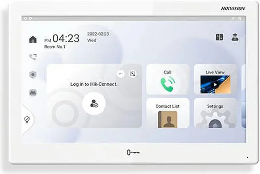 Hikvision DS-KH9510-WTE1 10.1" Indoor Video Intercom Station, 10.1"LCD IPS Touch Screen, Video & Two-Way Audio IP Intercom, Wi-Fi Connectivity, Unlock Doors, SD Card support, White | DS-KH9510-WTE1 (ONLY SCREEN)