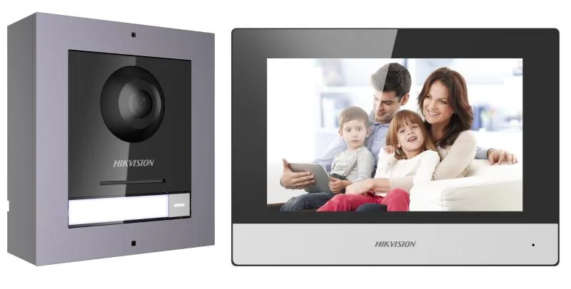 HIKVISION DS-KIS602 hikvision Video Intercom Villa Door Station Bundle, 7-inch colorful touch screen with resolution 1024 ?? 600, Supports wireless network, Standard PoE