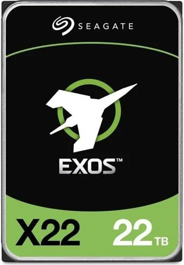 Seagate Exos X22 SATA 6Gb/s 3.5" Enterprise Hard Drive, 22TB Capacity, 7200 RPM Spindle Speed, 512MB Cache, 2,500,000 Hours MTBF| ST22000NM001E