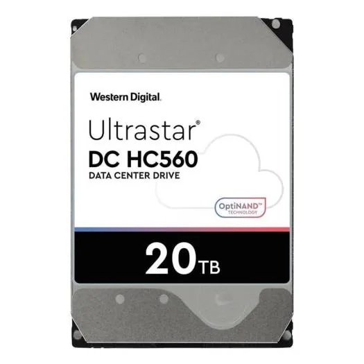 Western Digital Ultrastar DC HC560 20TB Internal Hard Drive, 512MB Cache Size, 7200 RPM Speed, SATA 6Gb/s Interface, 0F38755 | WUH722020ALE6L4