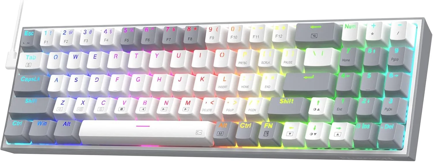 Redragon K628 Pollux 75% Wired RGB Gaming Keyboard | K628WG-RGB