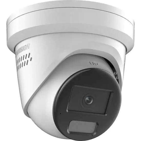 Hikvision DS-2CD2347G2H-LISU/SL 4 MP Smart Hybrid Light with ColorVu Fixed Turret Network Camera, 130 dB WDR, H.265+ Compression, Deep Learning Human & Vehicle Classification, Two-Way Audio, Active Strobe Light & Audio Alarm, -4mp ip camera colourview