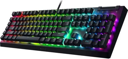Razer BlackWidow V4 X Mechanical Keyboard, Razer Green Switches, Wired Connectivity, Multi-Functional Roller, 6 Dedicated Macro Keys, Doubleshot ABS Keys, ENG-ARAB Layout, Black | RZ03-04703500-R391