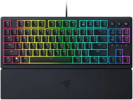 Razer Huntsman V3 Pro Mechanical Keyboard, Analog Optical Switch Gen-2, Firm Leatherette Wrist Rest, Doubleshot PBT Keycaps, Detachable Type-C Cable, ENG (US) Layout, Black | RZ03-04970100-R3M1