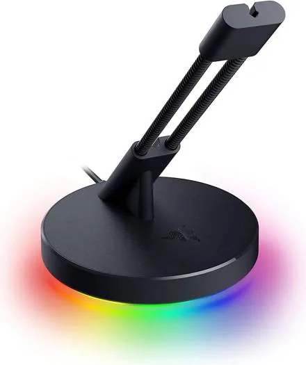 Razer Mouse Bungee V3 Chroma, Razer Chroma RGB Underglow Lighting, Spring Arm, Clip-On Cable Catch, Rust-Resistant Spring Arm, Anti-Slip Feet, Black | RC21-01520100-R3M1