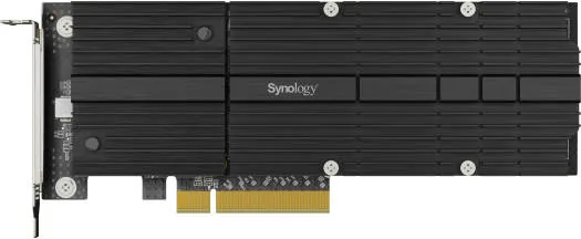 Synology M2D20 M.2 SSD Adapter Card, Dual M.2 2280/22110 Slots, PCIe 3.0 x8 Host Bus Interface, Low Profile and Full Bracket, Create an SSD Cache via PCIe, Black | M2D20