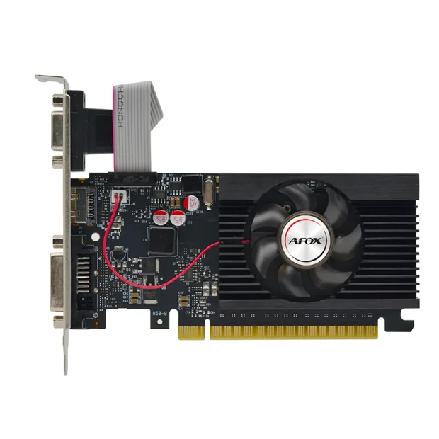 AFOX GeForce GT 710 Graphics Card, 2GB DDR3 Video Memory, Low Profile Ready, Triple Output HDMI, VGA, DVI Black| AF710-2048D3L5