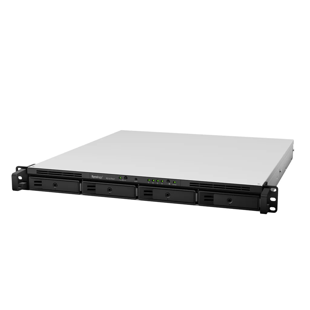 Synology RackStation 4-Bay NAS Enclosure, 8GB of DDR4 ECC RAM, 1U Form Factor, 4 x Gigabit Ethernet Ports, 3.5"/2.5" SATA Drive, Expansion Port, USB 3.0 Type-A | RS1619XSPLUS     SYNOLOGY Rs1619xs+