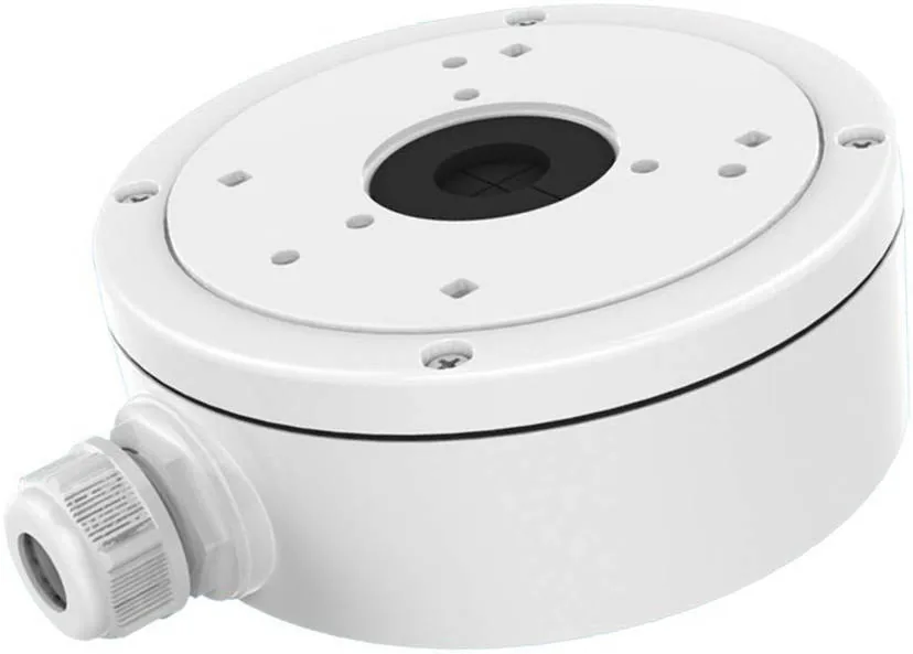 Hikvision Outdoor Security Camera Wall Socket, Digital Technology, Outdoor Placement Supporte, Aluminium Alloy Material, White | DS-1280ZJ-XS BRACKET