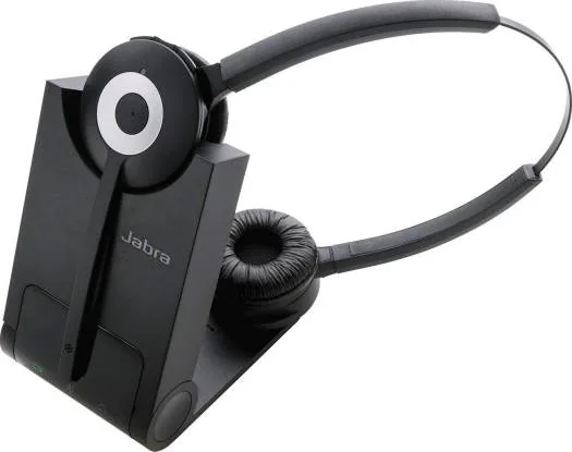 Jabra Pro 920 Duo Wireless DECT Headset, EMEA Version, Noise-Cancelling Microphones, Black – 920-29-508-101