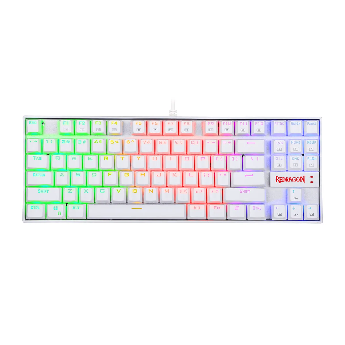 REDRAGON KUMARA K552W-RGB-1 BLUE-SWITCH WHITE COLOR 60% MECHANICAL CHROMA RGB GAMING KEYBOARD