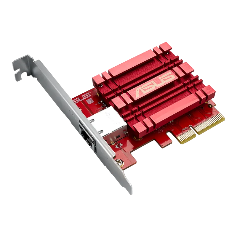 ASUS 10-Gigabit XG-C100C, T PCIe Network Adapter with backward compatibility of 5/2.5/1G and 100Mbps ; RJ45 port and built-in QoS| 90IG0760-MO0B00-ASUS XGC100C V2 Internal Ethernet 10000 Mbits