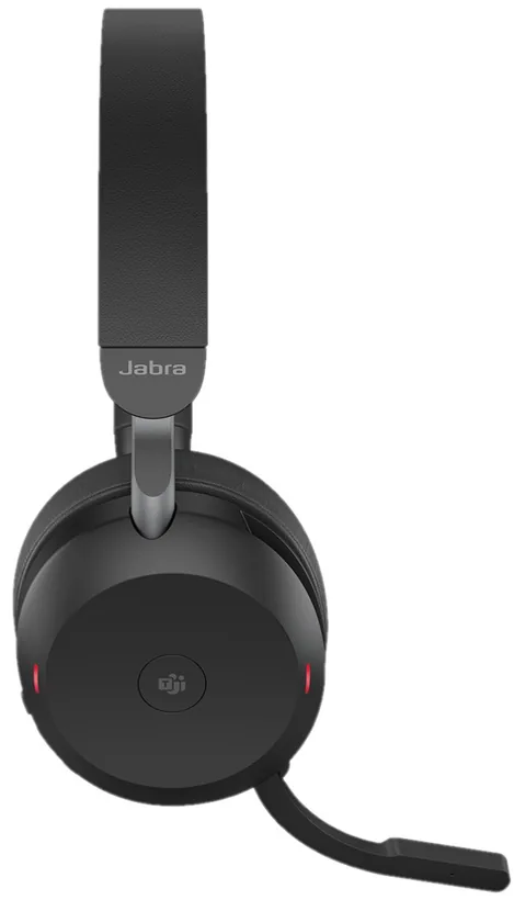 Jabra Evolve2 75 MS Noise-Canceling Wireless Headset, 40mm Drivers, Optimized for Microsoft Teams, Dual-Foam Ear Cushions, 8 Integrated Microphones, USB Type-C, Black | 27599-999-889
