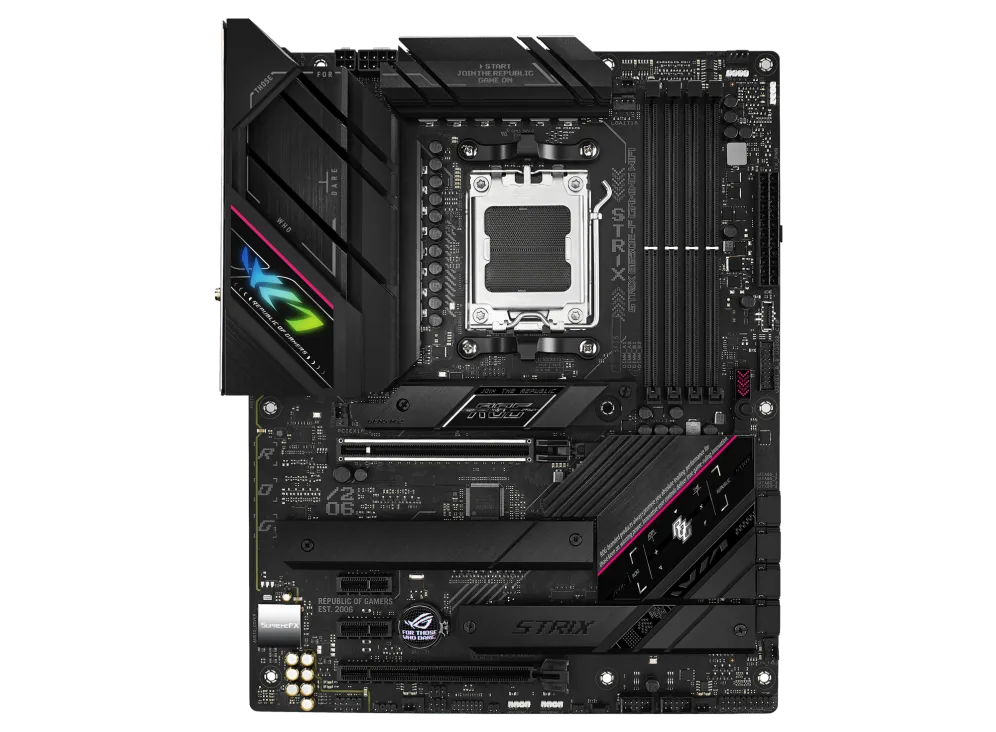 ASUS ROG STRIX B650E-F GAMING WIFI ATX Motherboard, AM5 Socket, AMD B650 Chipset, Intel 2.5Gb Ethernet, 4 x 2-Channel DDR5 128GB Max, 1xPCIe 5.0x16, 3xM.2 PCIe, USB 2.0/3.2 1xHDMI/DP | 90MB1BQ0-M0EAY0