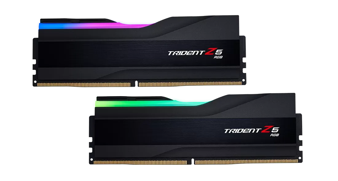 G Skill Trident Z5 RGB DDR5-6000 CL32-38-38-96 1.40V 64GB (2x32GB) Intel XMP Memory Kit (RAM), Black | F5-6000J3238G32GX2-TZ5RK