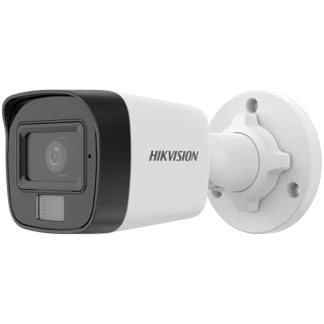 Hikvision 2 MP Smart Hybrid Light Fixed Bullet Network Camera, 2.8 mm Lens, H.265+ Compression, Up to 30m IR Light Range, Built-in Mic, IP67 Water & Dust Resistant, White | DS-2CD1023G2-LIU